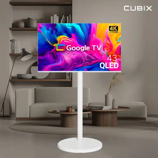 [삼성] 26년 무빙스타일 QLED 4K 43인치 TV + 무빙스탠드 라이트(블랙) KU43MH70-1B