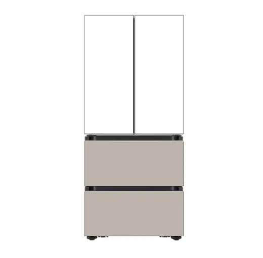 [삼성] NEW 비스포크 AI 김치플러스 4도어 490L 1등급 에센셜화이트(상)+에센셜베이지(하) RK70F49F1ZG