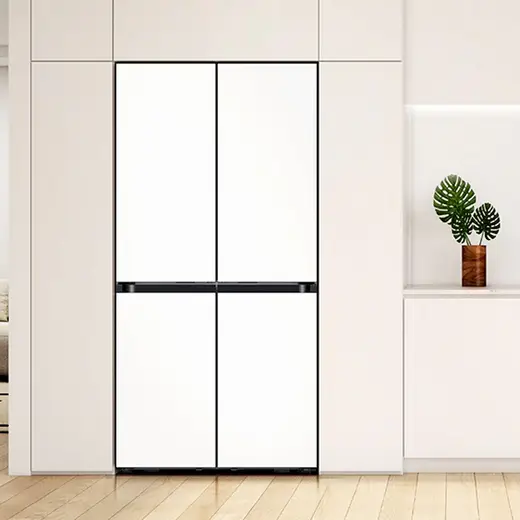 [삼성] 냉장고 비스포크 AI 냉장고 4도어 키친핏 Max 636L 에센셜 화이트 636L RM70F63M2Z