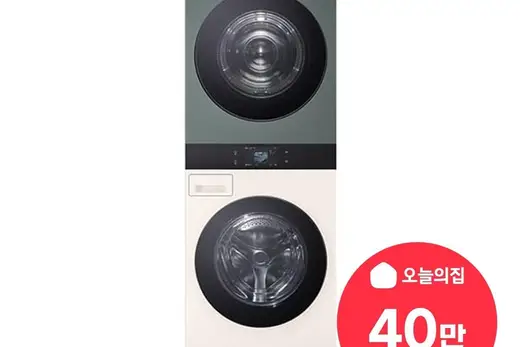 [엘지] 세탁기+건조기 트롬 AI 오브제컬렉션 워시타워 23kg+23kg WA2323IIAN