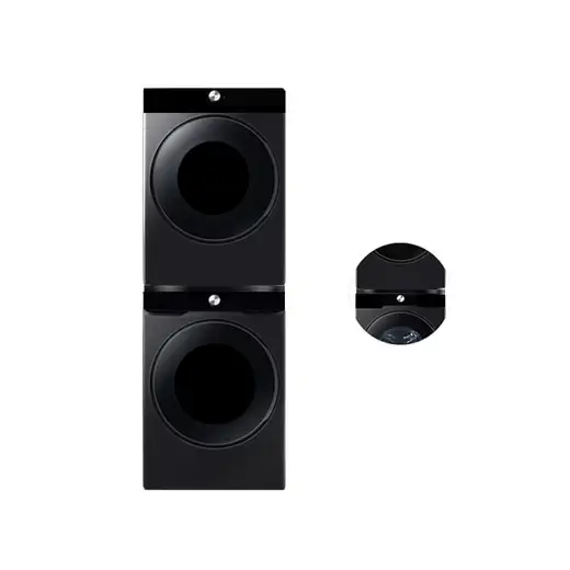 [삼성] NEW AI 세탁기(21kg)+건조기(21kg) 블랙캐비어 [심플컨트롤] + 상단 설치 키트 WF21DG6650BV2T
