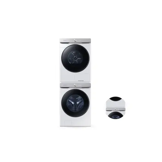 [삼성] AI 세탁기 25kg+건조기 21kg+상단 설치 키트 WF25DG8650BW2T